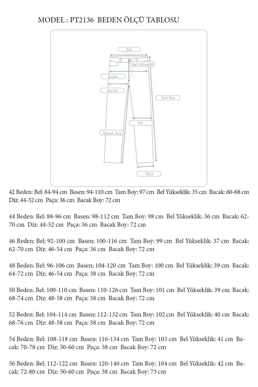 Büyük Beden Kadın Yüksek Bel Kumaş Pantolon - Image 13