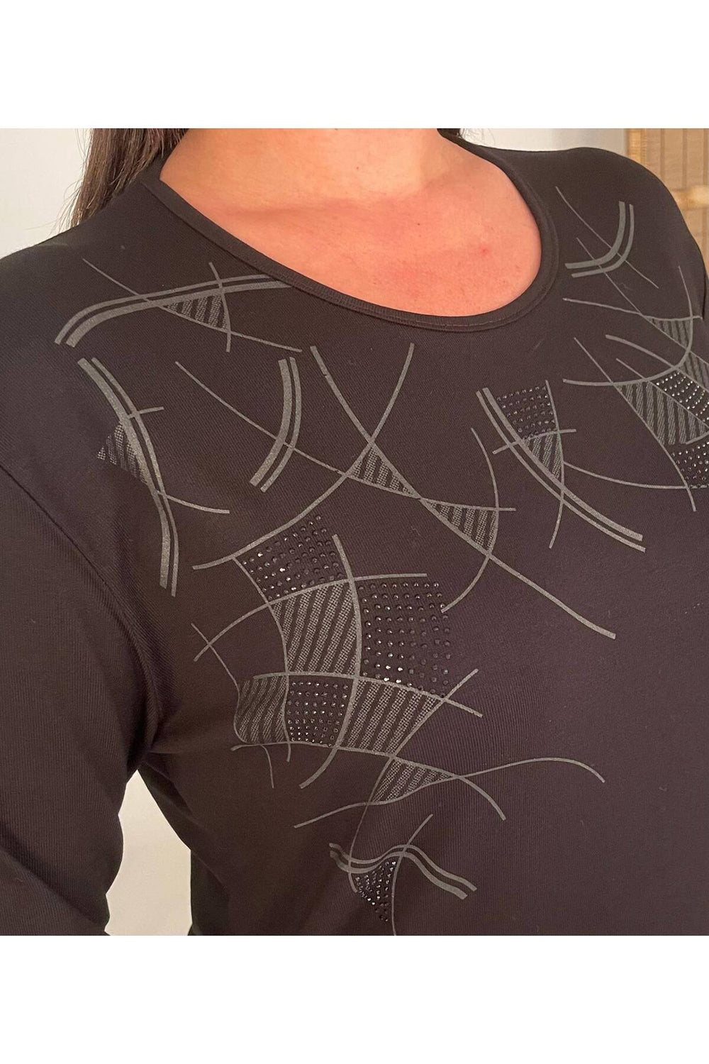 HANEZZA Plus Size Mercerized Blouse - Floral Patterned Cotton - Image 5