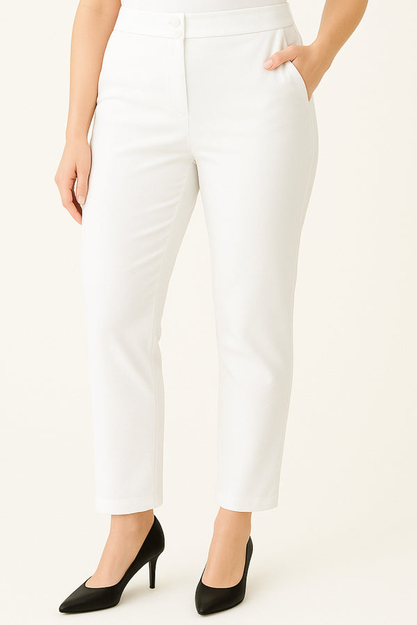 Plus Size Women's High-Waist Tailored Trousers