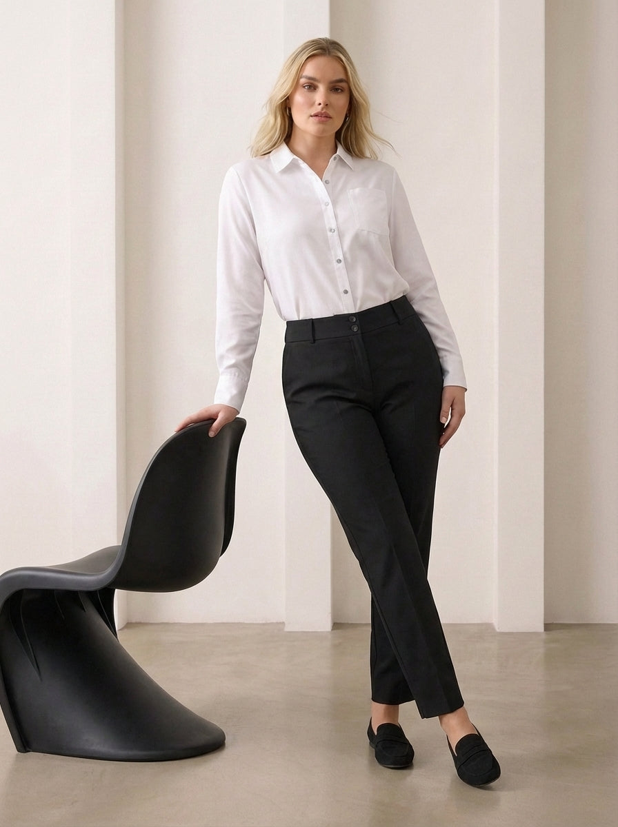 Plus Size Women's High-Waist Tailored Trousers - Image 90