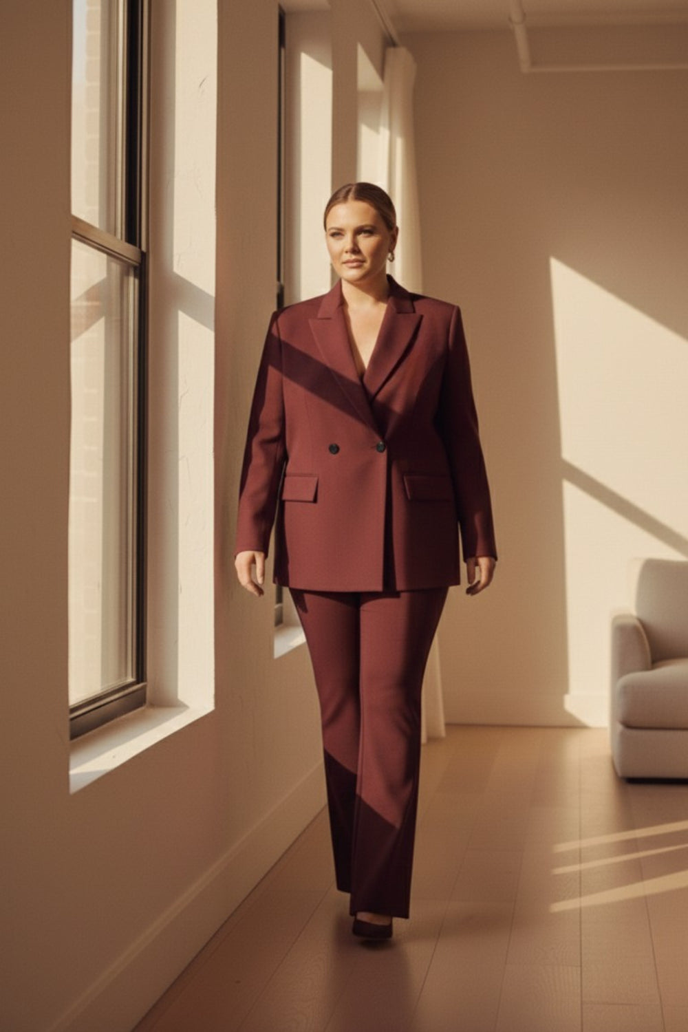 Büyük Beden Kadın  Oversize Vatkalı Astarlı Blazer Ceket - Image 39