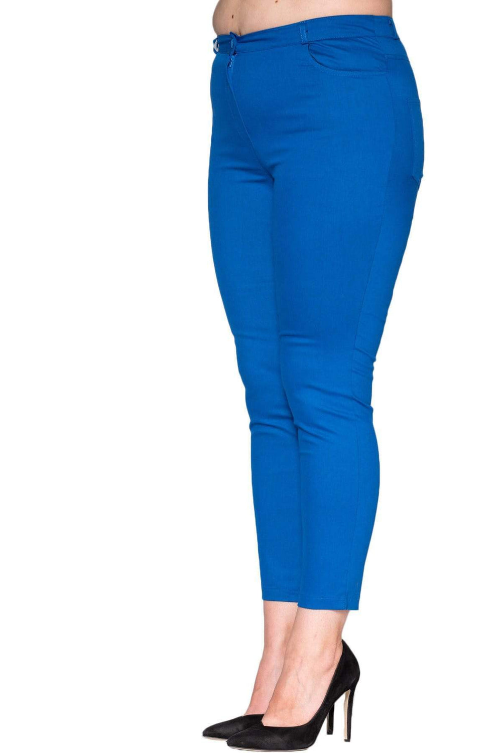 Full Likralı Keten Pantolon - Image 32