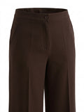 Damen-Palazzohose aus Atlas-Krepp mit Gummibund, große Größen