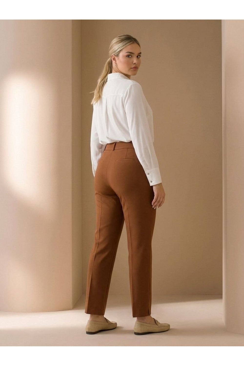 Plus Size Women's High-Waist Tailored Trousers - Image 98