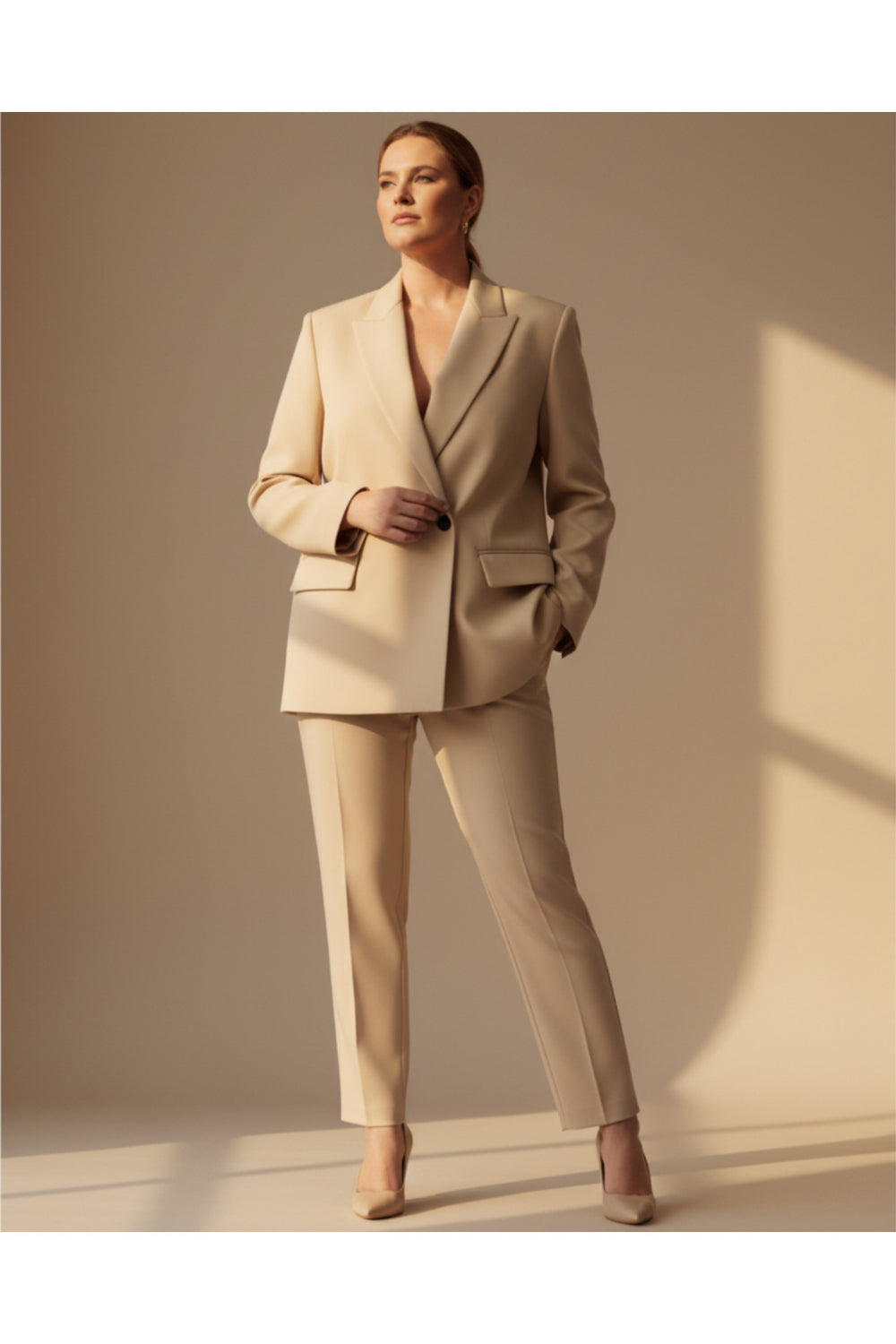 Büyük Beden Kadın  Oversize Vatkalı Astarlı Blazer Ceket - Image 20