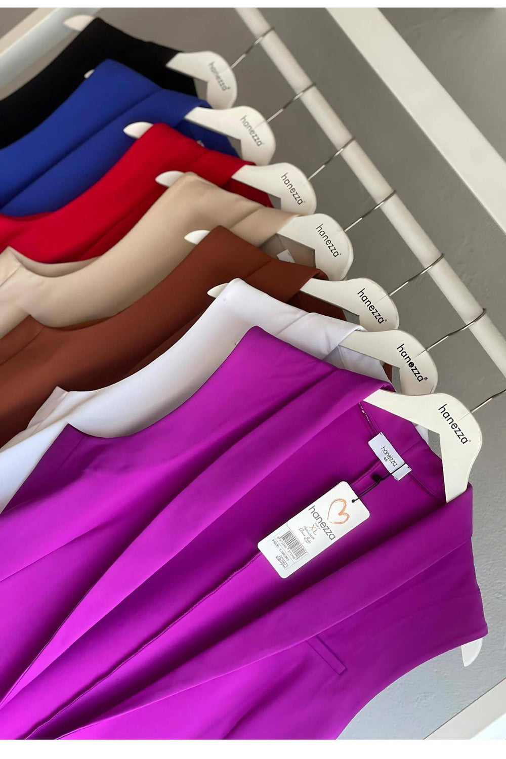 Büyük Beden Blazer Yelek - Atlas Kumaş - Image 44