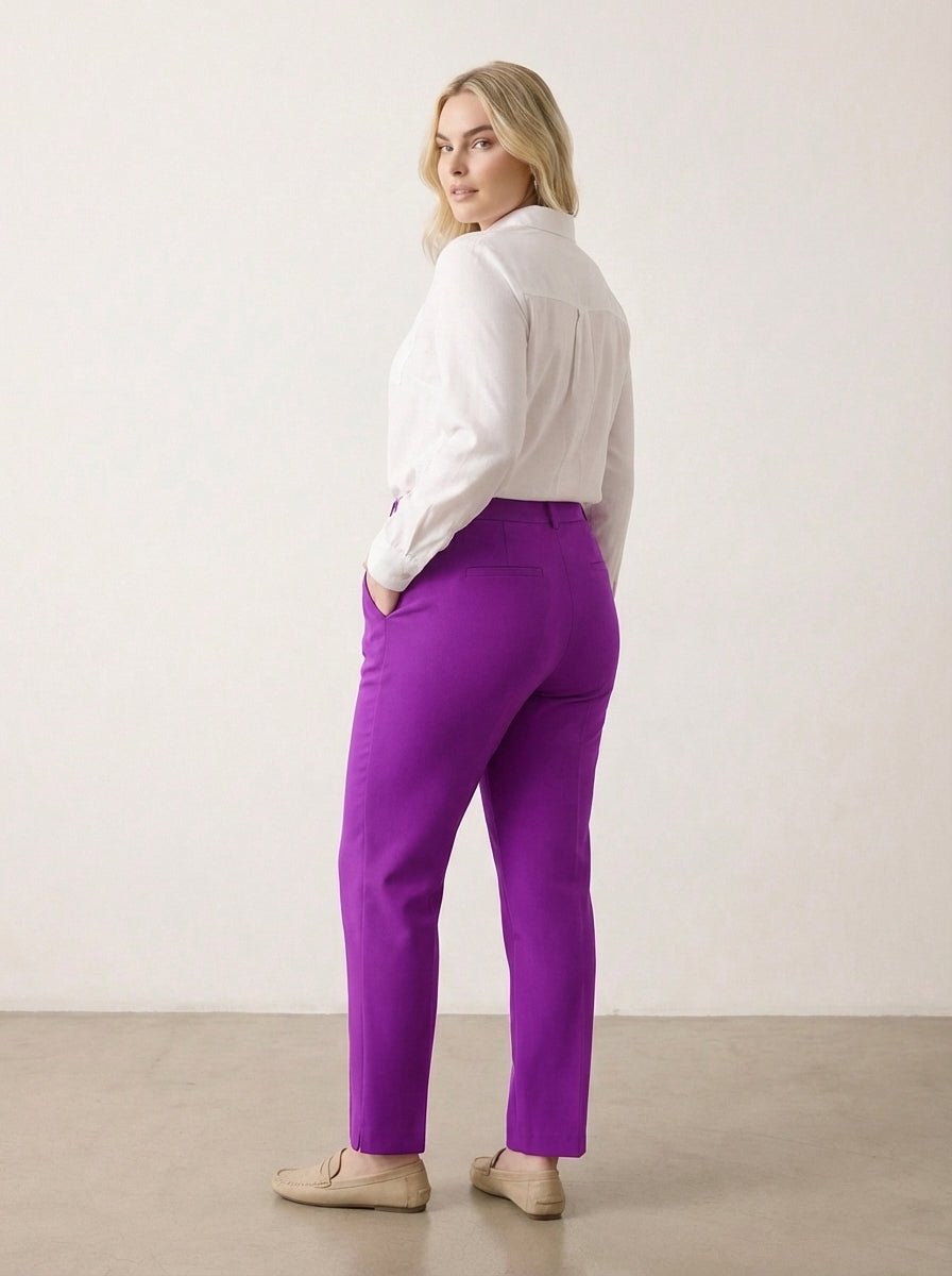 Plus Size Women's High-Waist Tailored Trousers - Image 26
