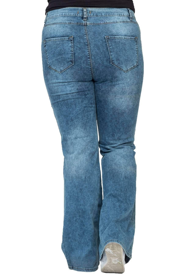 Hanezza с подписью, женские дизайнерские расклешенные джинсы Blue Jean