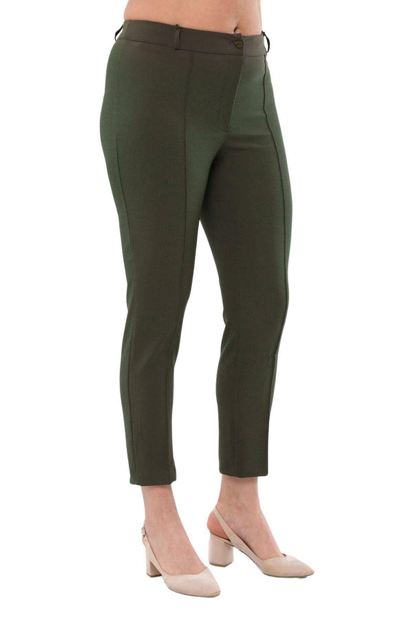 Büyük Beden Kadın Yüksek Bel Likralı Atlas Pantolon