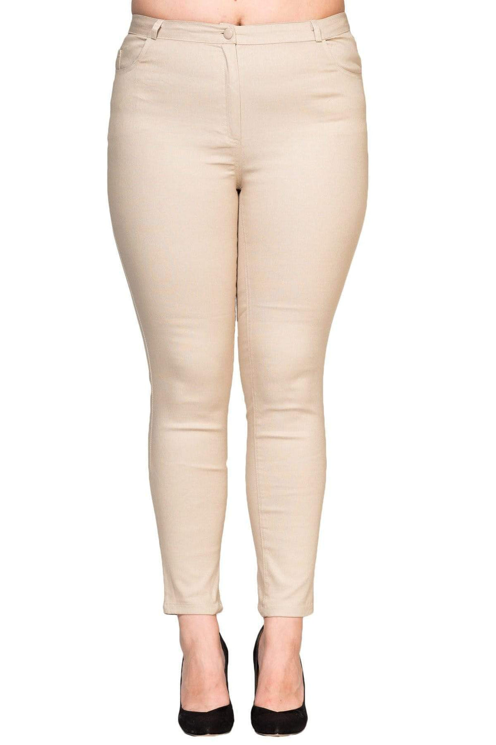 Full Likralı Keten Pantolon - Image 41