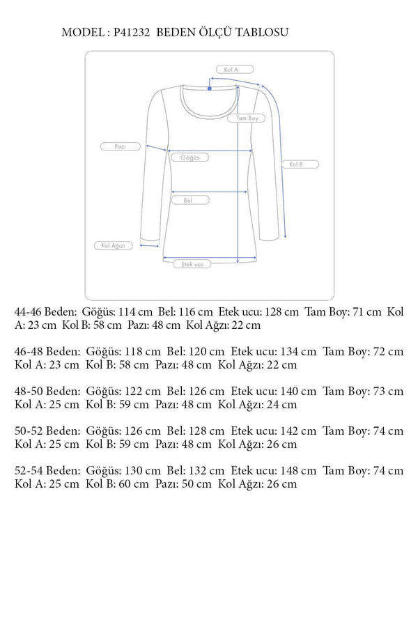 Büyük Beden Kadın  Şifon Fırfırlı Bluz - Astarlı