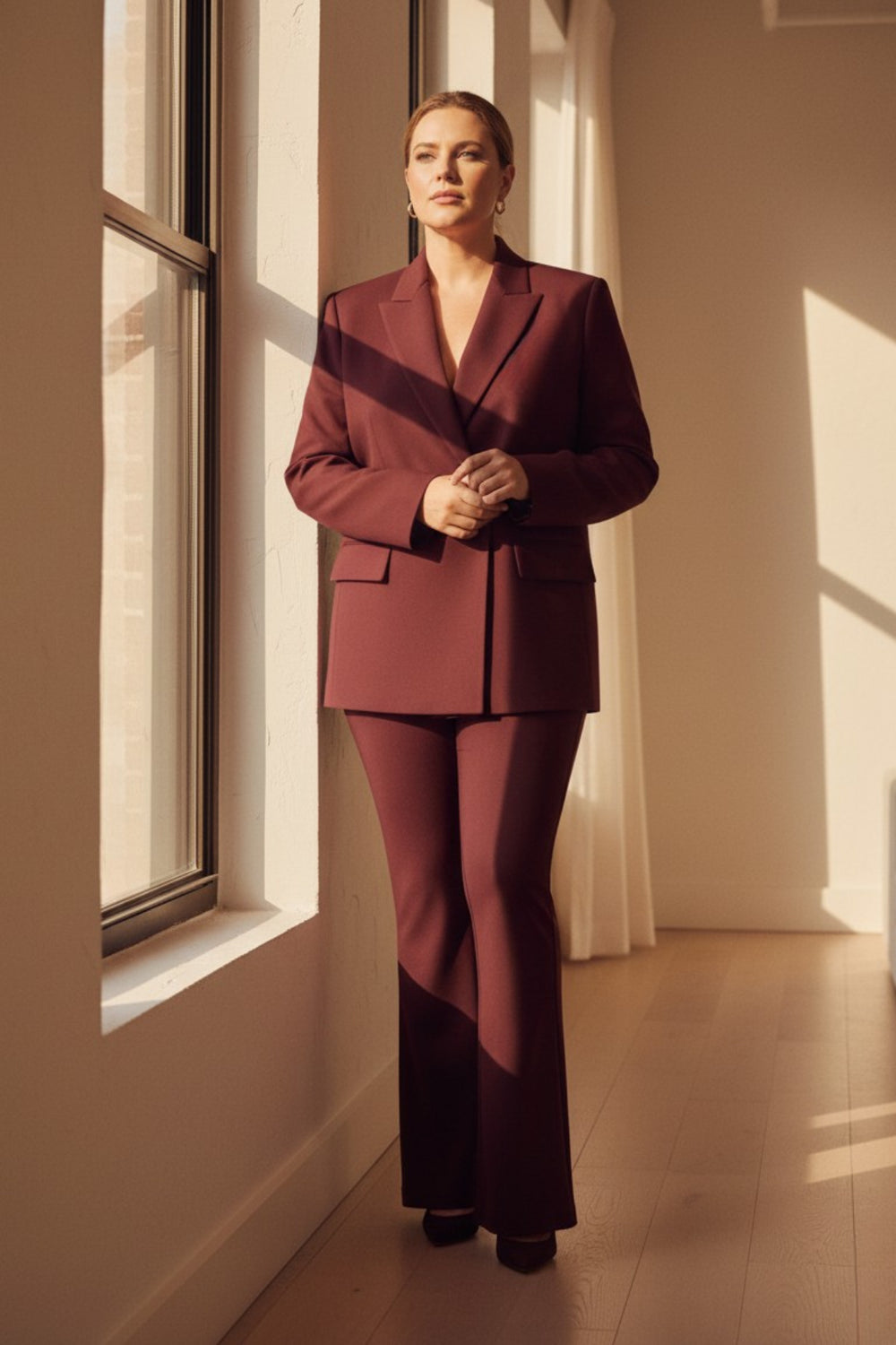 Büyük Beden Kadın  Oversize Vatkalı Astarlı Blazer Ceket - Image 35