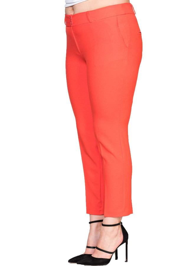 Plus Size Women's High-Waist Tailored Trousers