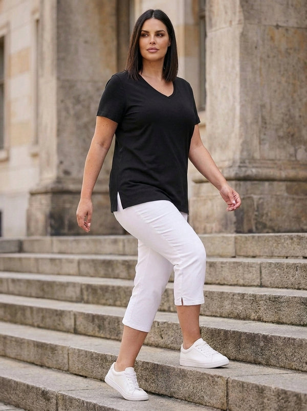 Comodidad sin límites: Camiseta básica con cuello en V
