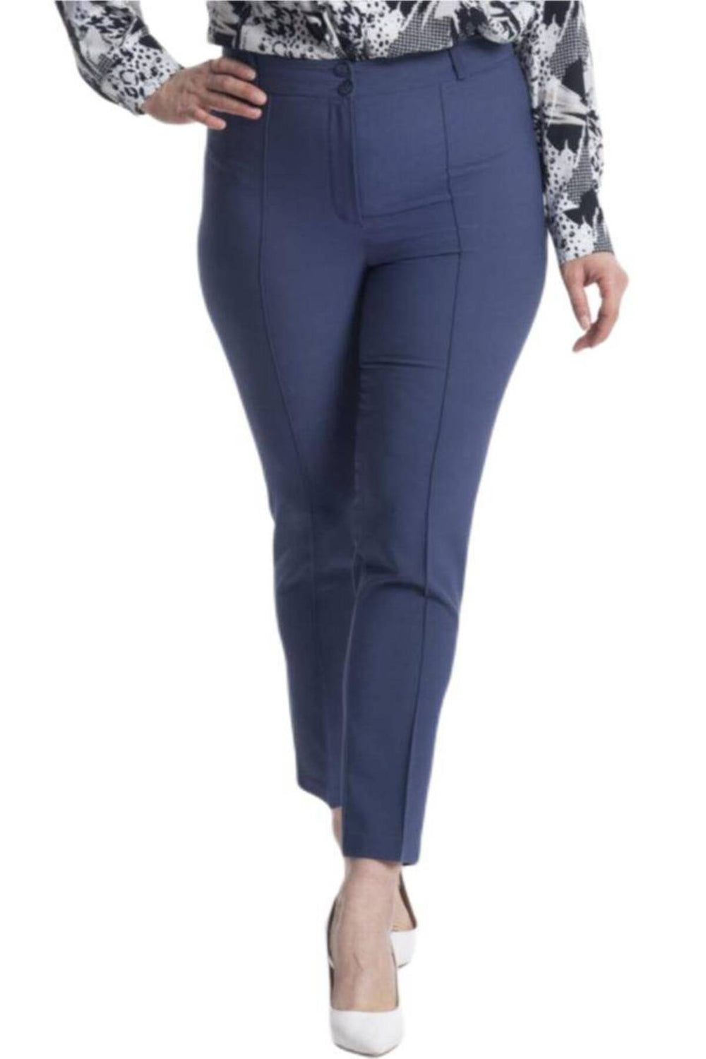 Büyük Beden Kadın Yüksek Bel Likralı Atlas Pantolon - Image 54