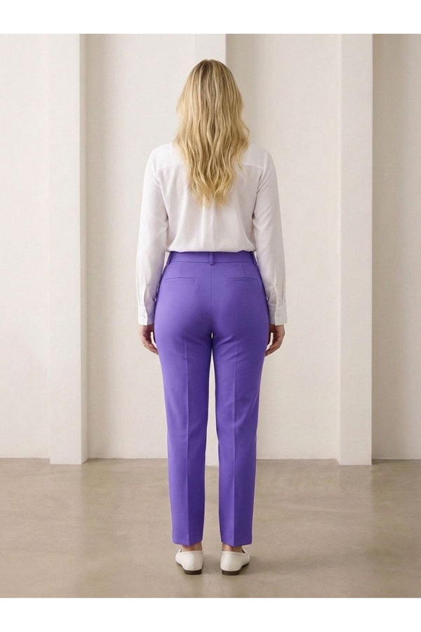 Plus Size Women's High-Waist Tailored Trousers
