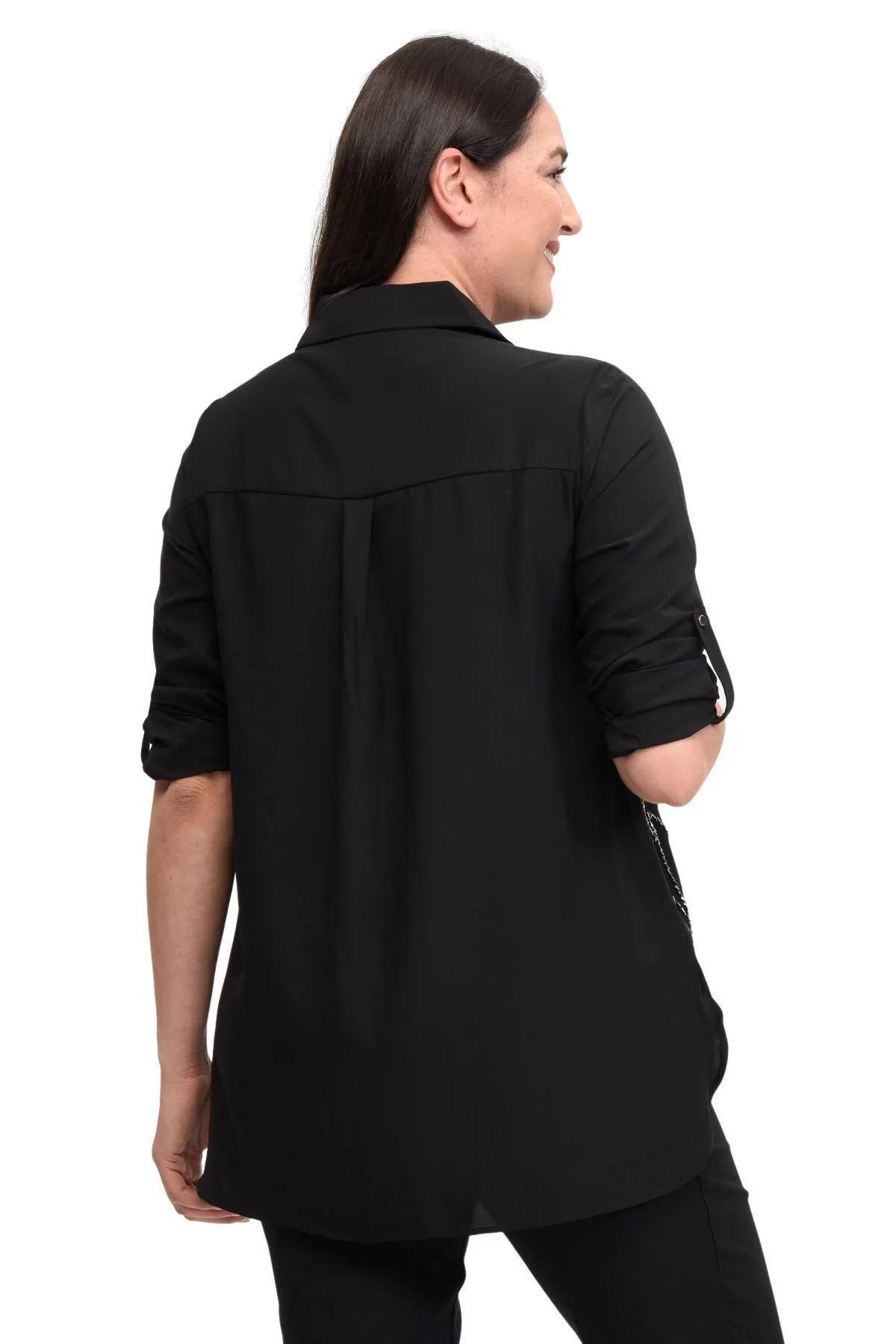 Für alle, die Komfort mit Stil suchen: Bluse mit Perlenstickerei in großen Größen