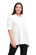 Für alle, die Komfort mit Stil suchen: Bluse mit Perlenstickerei in großen Größen