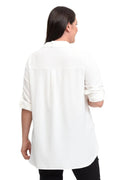 Für alle, die Komfort mit Stil suchen: Bluse mit Perlenstickerei in großen Größen