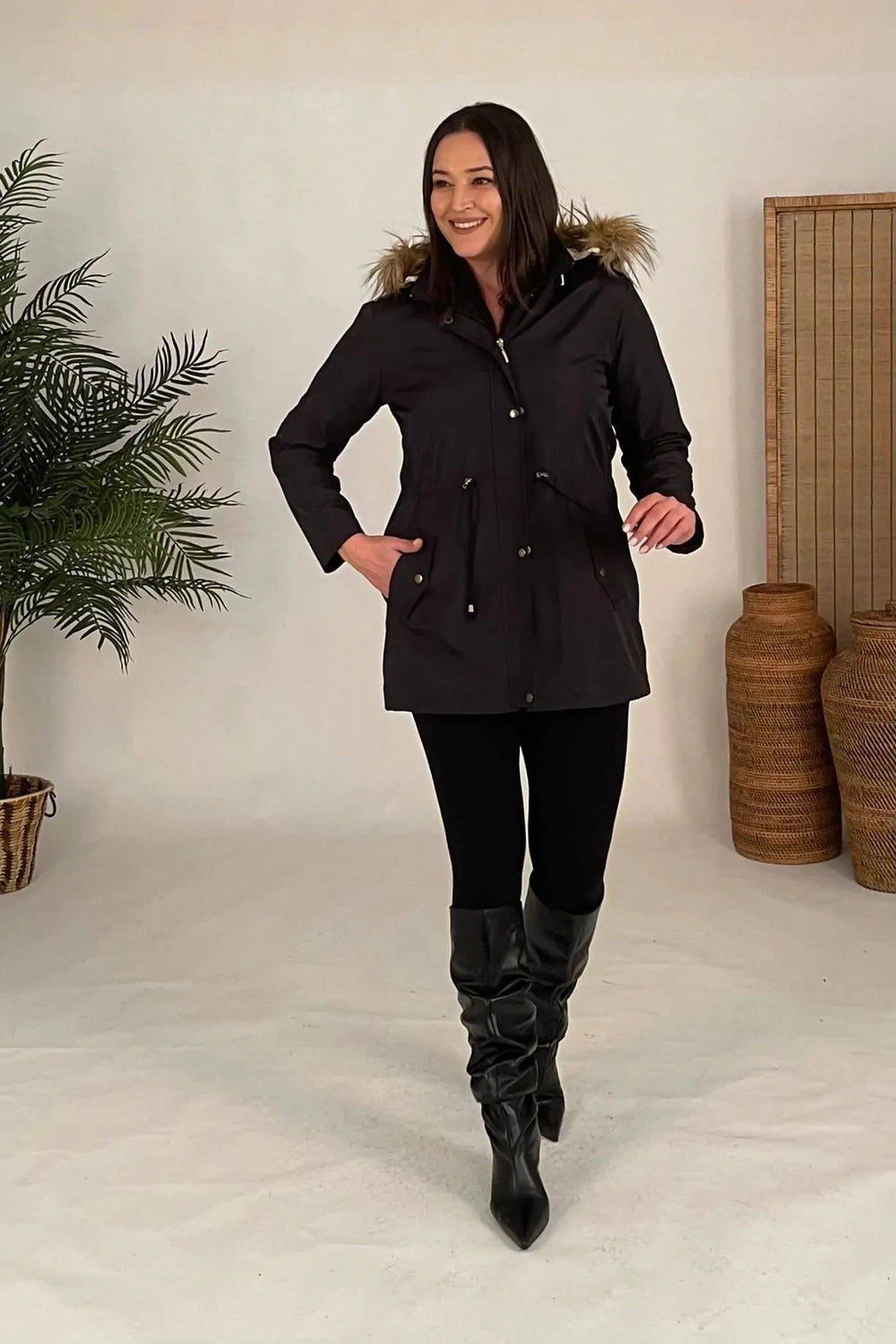 Plus Size Sporty Jacket - Cotton Viscose Fabric - Image 1