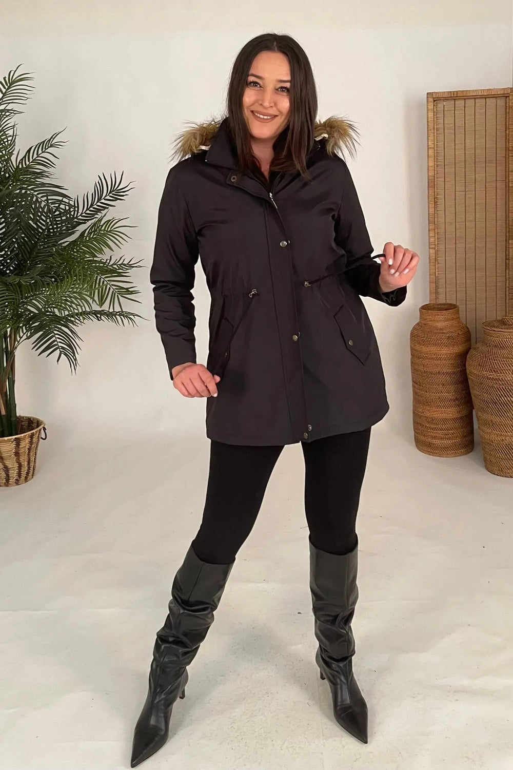 Plus Size Sporty Jacket - Cotton Viscose Fabric - Image 3