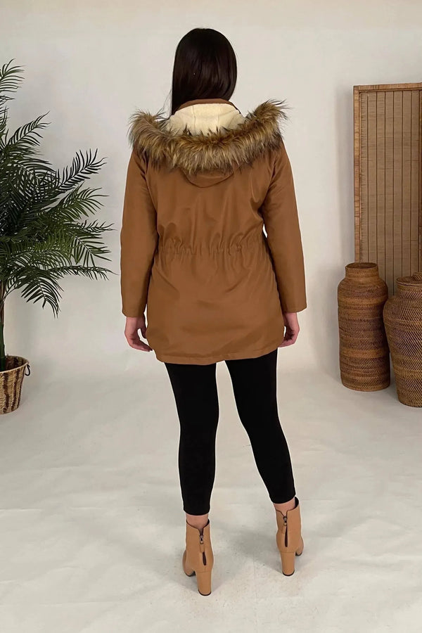 Plus Size Sporty Jacket - Cotton Viscose Fabric