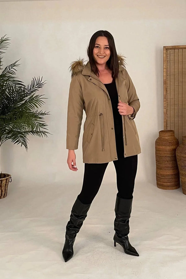 Plus Size Sporty Jacket - Cotton Viscose Fabric