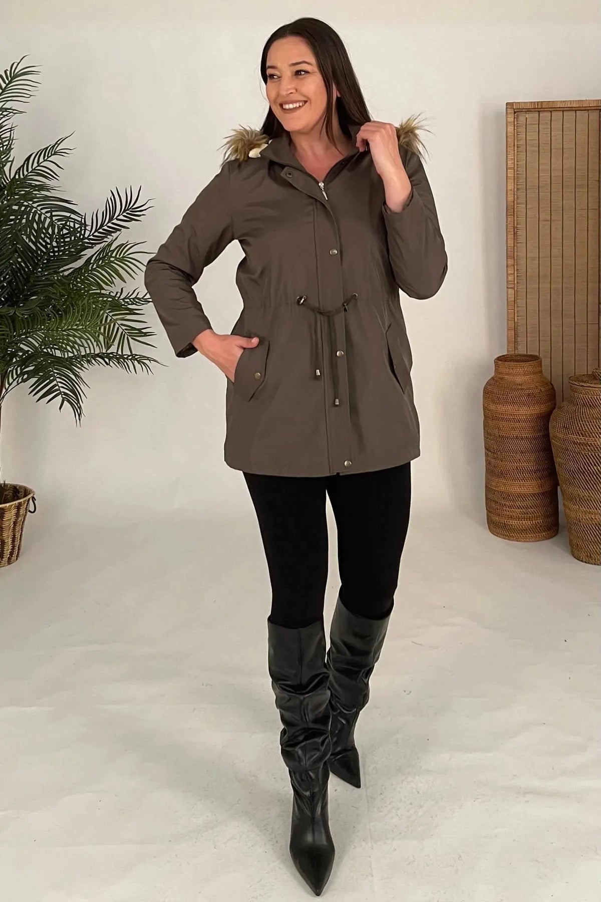 Sportjacke Große Größen aus Baumwolle und Viskose