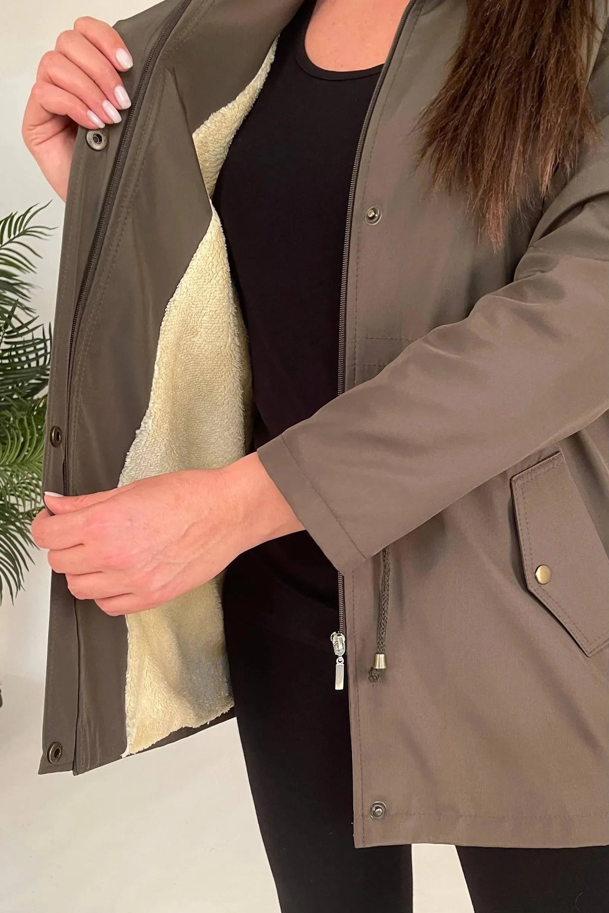 Sportjacke Große Größen aus Baumwolle und Viskose