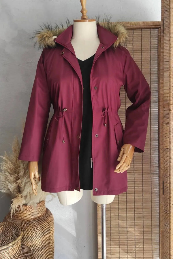 Plus Size Sporty Jacket - Cotton Viscose Fabric