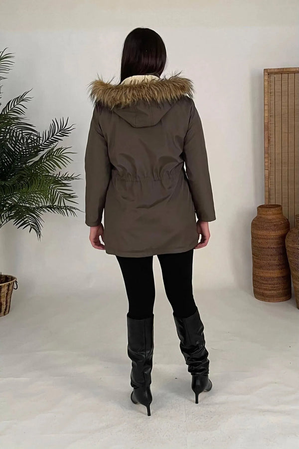 Plus Size Sporty Jacket - Cotton Viscose Fabric