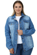 Große Jeansjacke - Mit Hanezza stilvoll aussehen