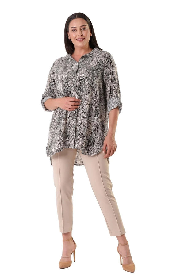 Рубашка с леопардовым принтом: подчеркните свой стиль больших размеров