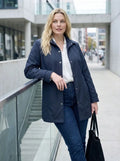 Plus Size Women's Burgundy Water-Repellent Comfort Fit Lined Trench Coat