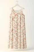 Ärmelloses Sommerkleid aus Tüll-Chiffon mit Blumenmuster für Damen in großen Größen