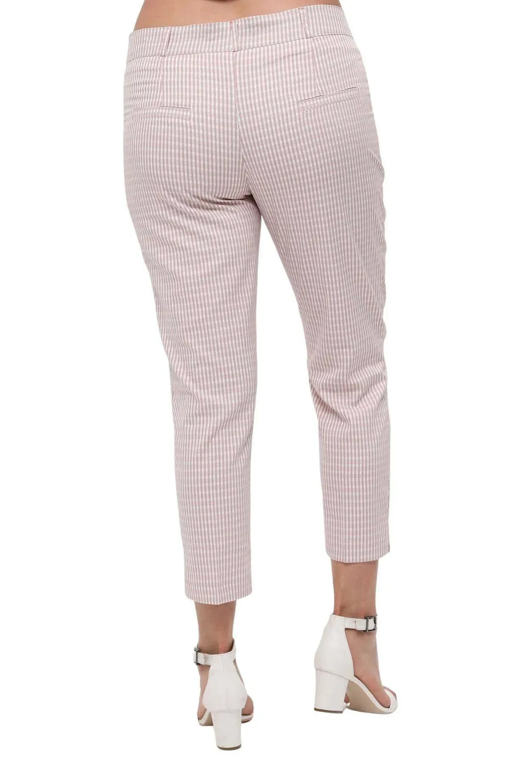 Büyük Beden Kadın Gri Pötikare Desenli Pamuklu Viskon Kapri - Image 19