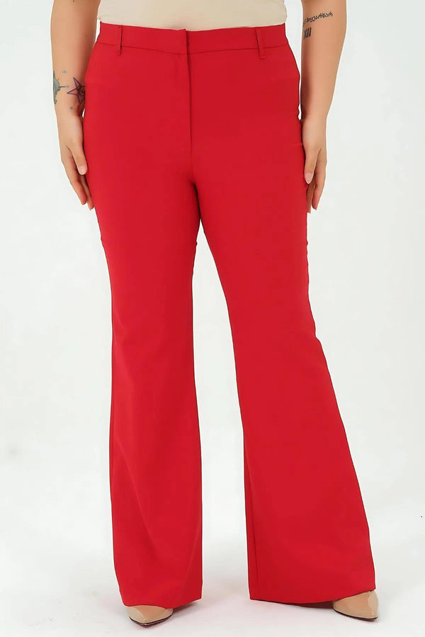 Büyük Beden Kadın İspanyol Paça Pantolon | Zarif ve Rahat Kesim