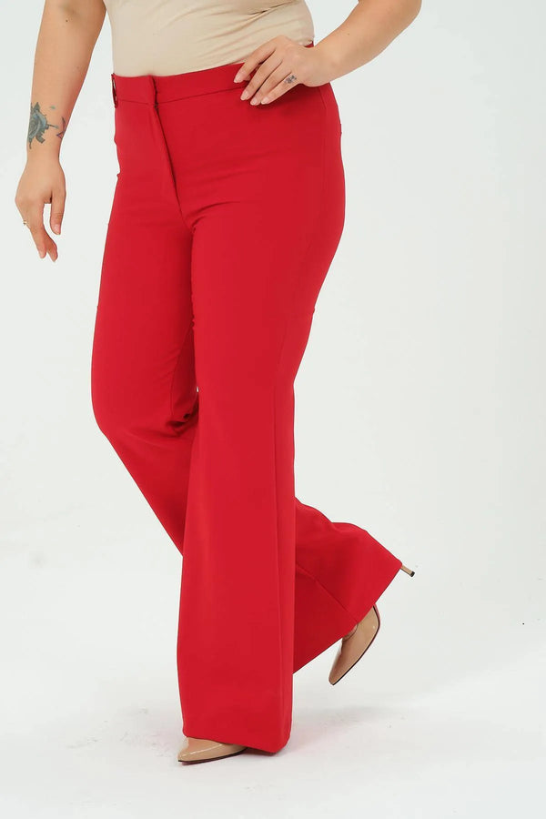 Büyük Beden Kadın İspanyol Paça Pantolon | Zarif ve Rahat Kesim