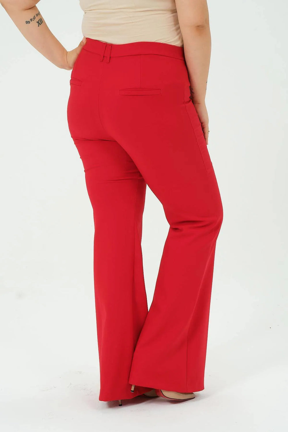 Büyük Beden Kadın İspanyol Paça Pantolon | Zarif ve Rahat Kesim - Image 35