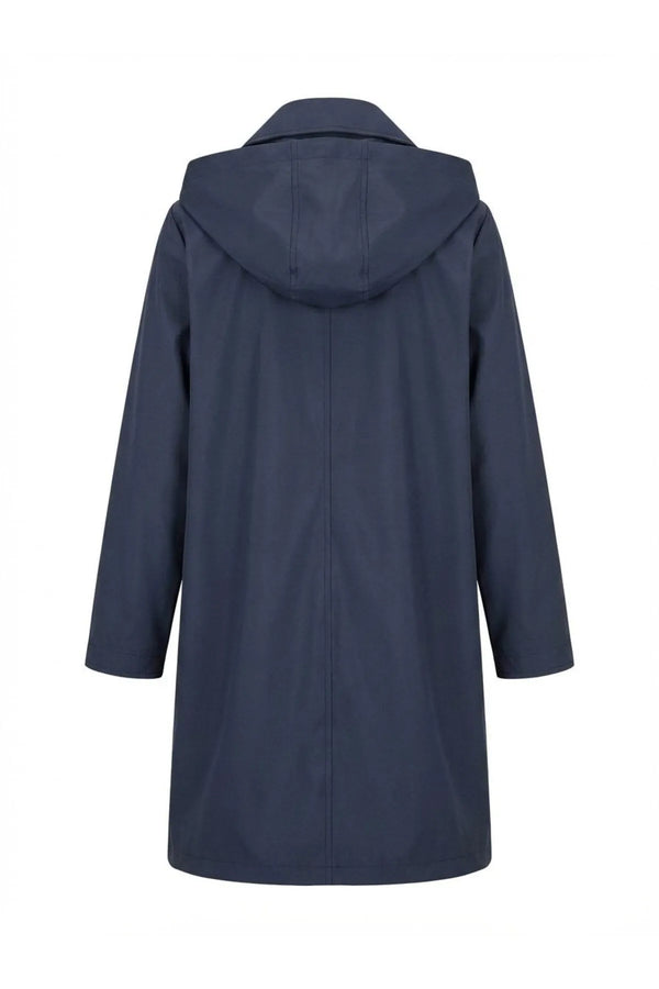 Женский тренчкот больших размеров с капюшоном из бондированного материала — на подкладке