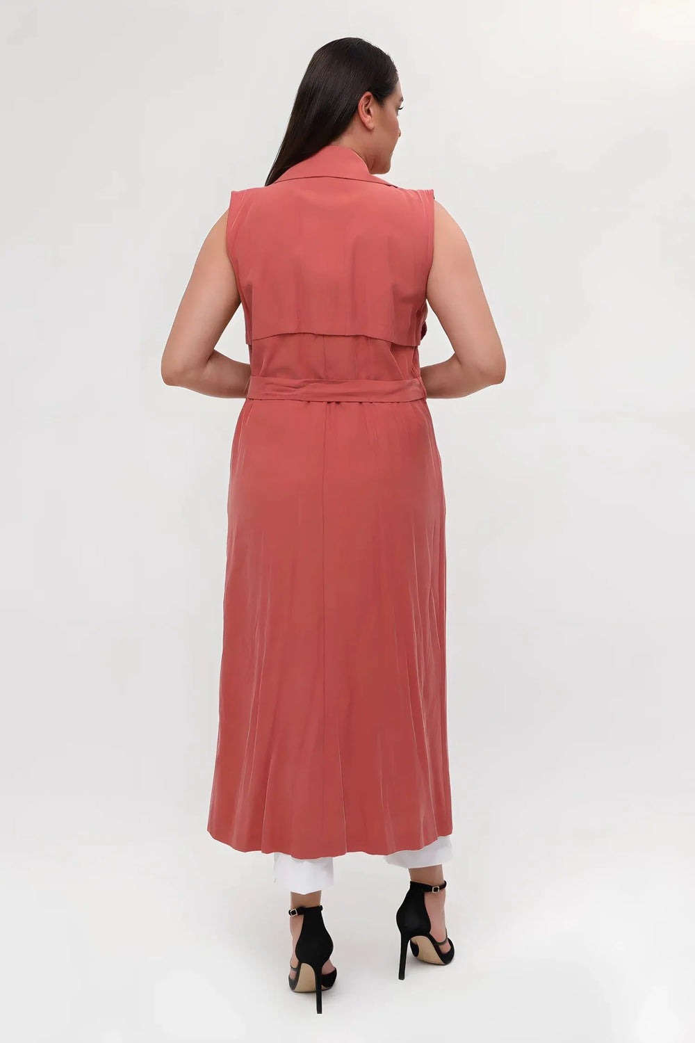 Большой размер, длинный жилет из крепа - для стильных и удобных сочетаний - Image 5