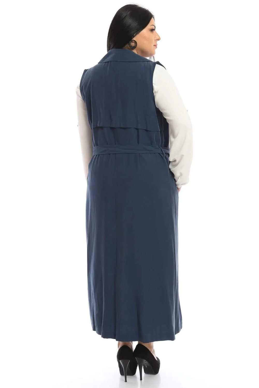 Большой размер, длинный жилет из крепа - для стильных и удобных сочетаний - Image 16