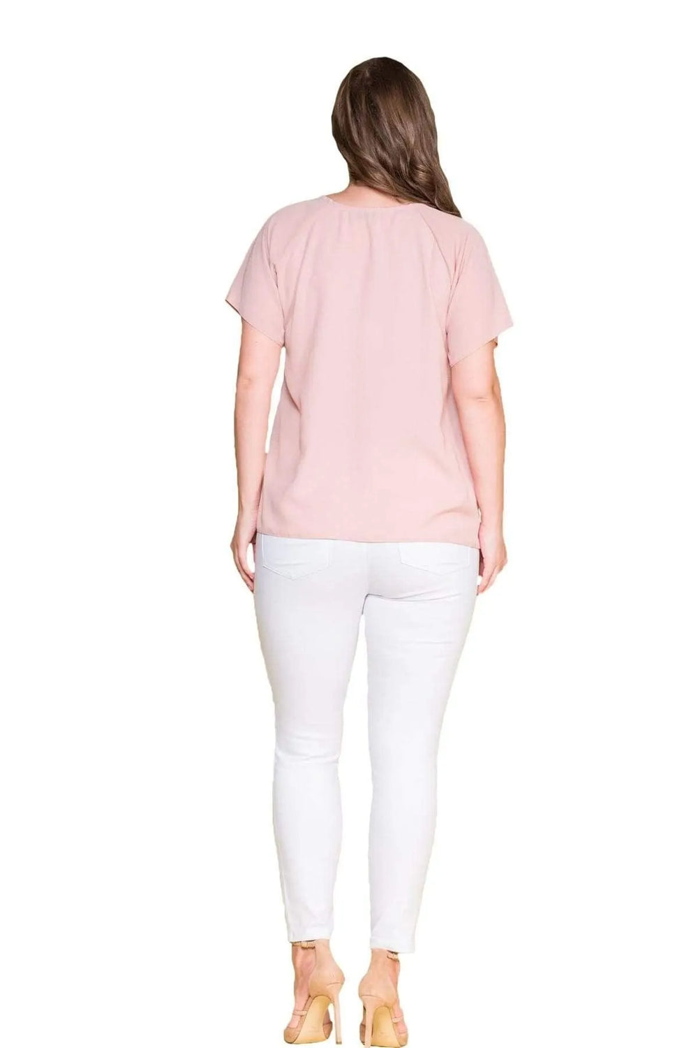 Plus Size Women's Embroidered Cotton Viscose Blouse - Image 10