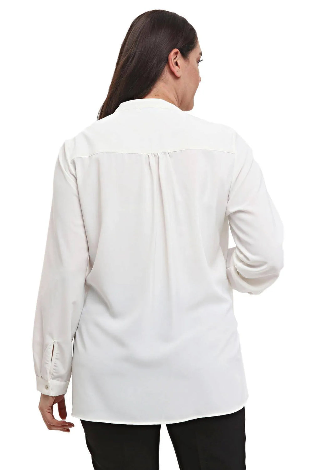 Plus Size Women's Wrap Crepe Blouse - Flowy Evening Wear - Image 8