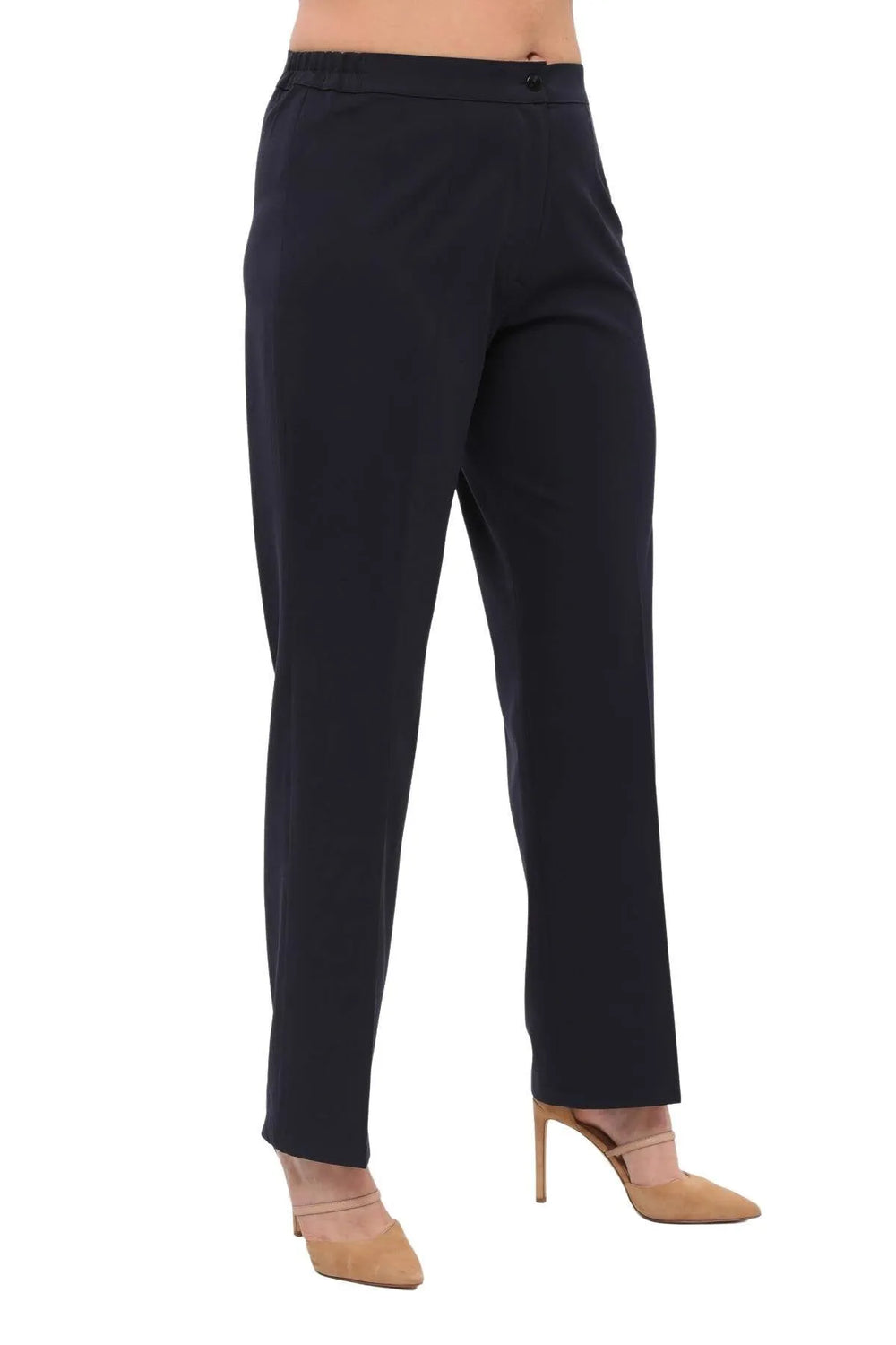 Стиль, скрывающий недостатки фигуры: габардиновые брюки с внутренней резинкой - Image 1