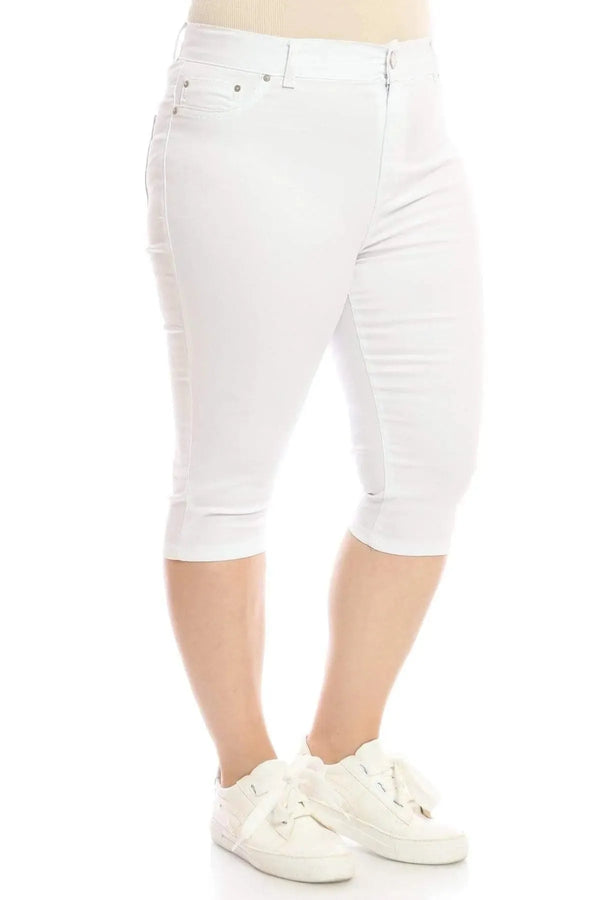 Познакомьтесь с комфортом больших размеров: бермуды из эластичного канваса