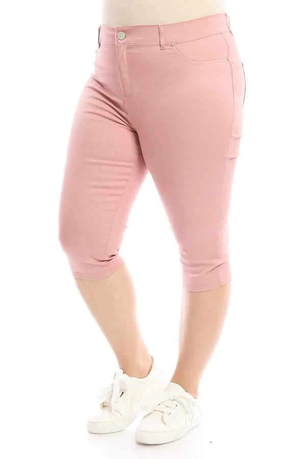 Познакомьтесь с комфортом больших размеров: бермуды из эластичного канваса