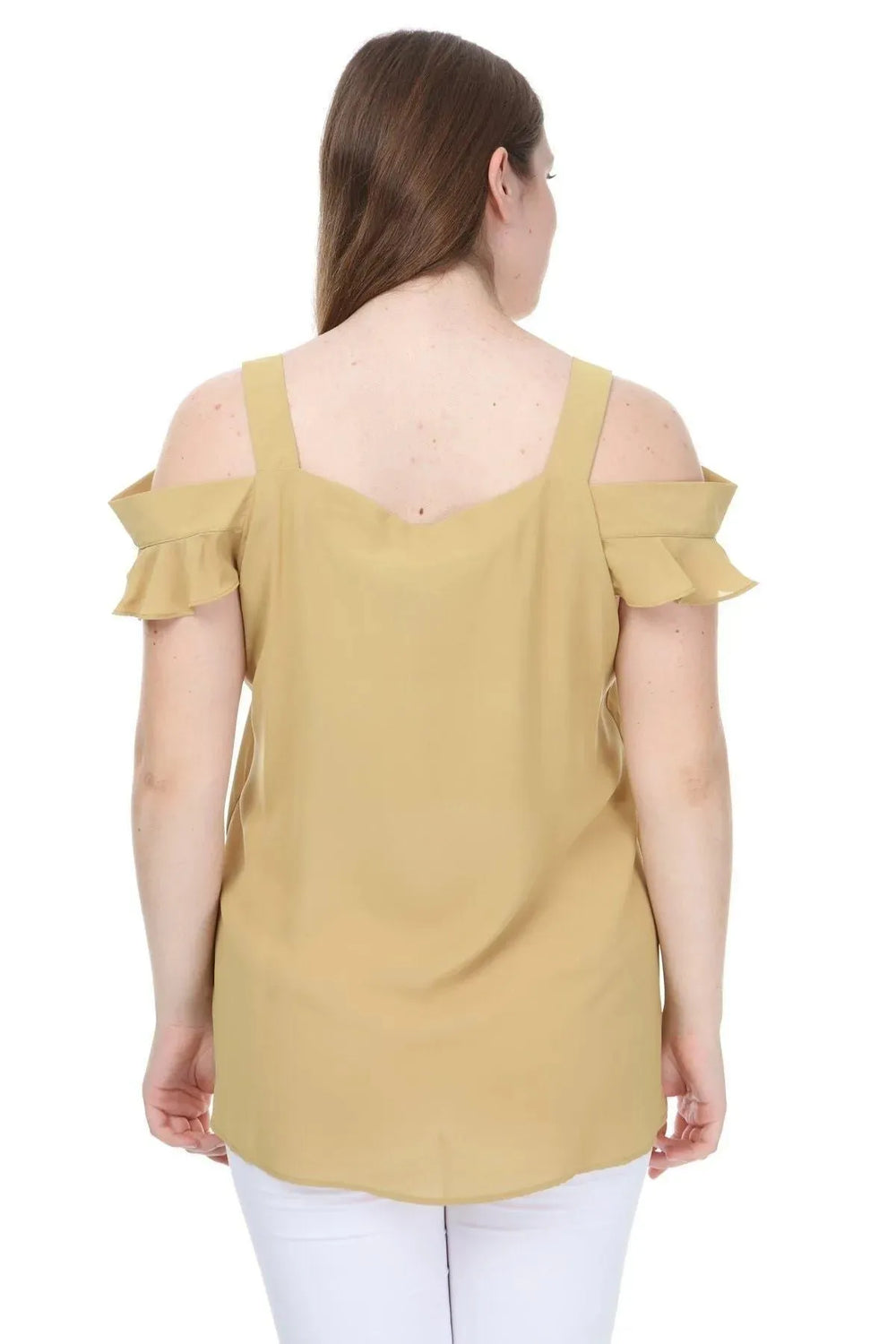 Plus Size Women's Cold Shoulder Flounce Sleeve Jessica Blouse - Image 18