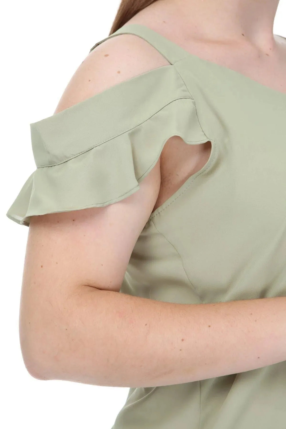 Plus Size Women's Cold Shoulder Flounce Sleeve Jessica Blouse - Image 23