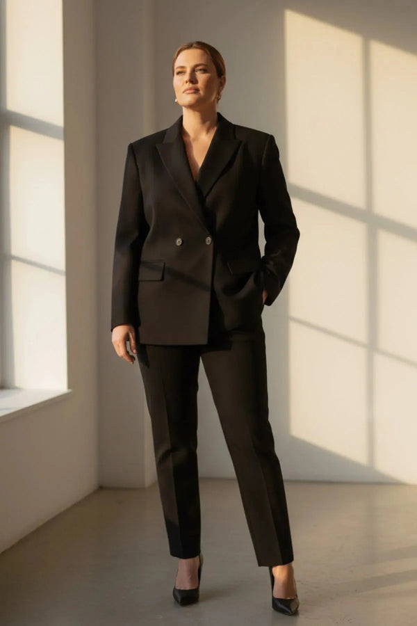 Женский жакет-блейзер больших размеров оверсайз с подкладкой и подплечниками